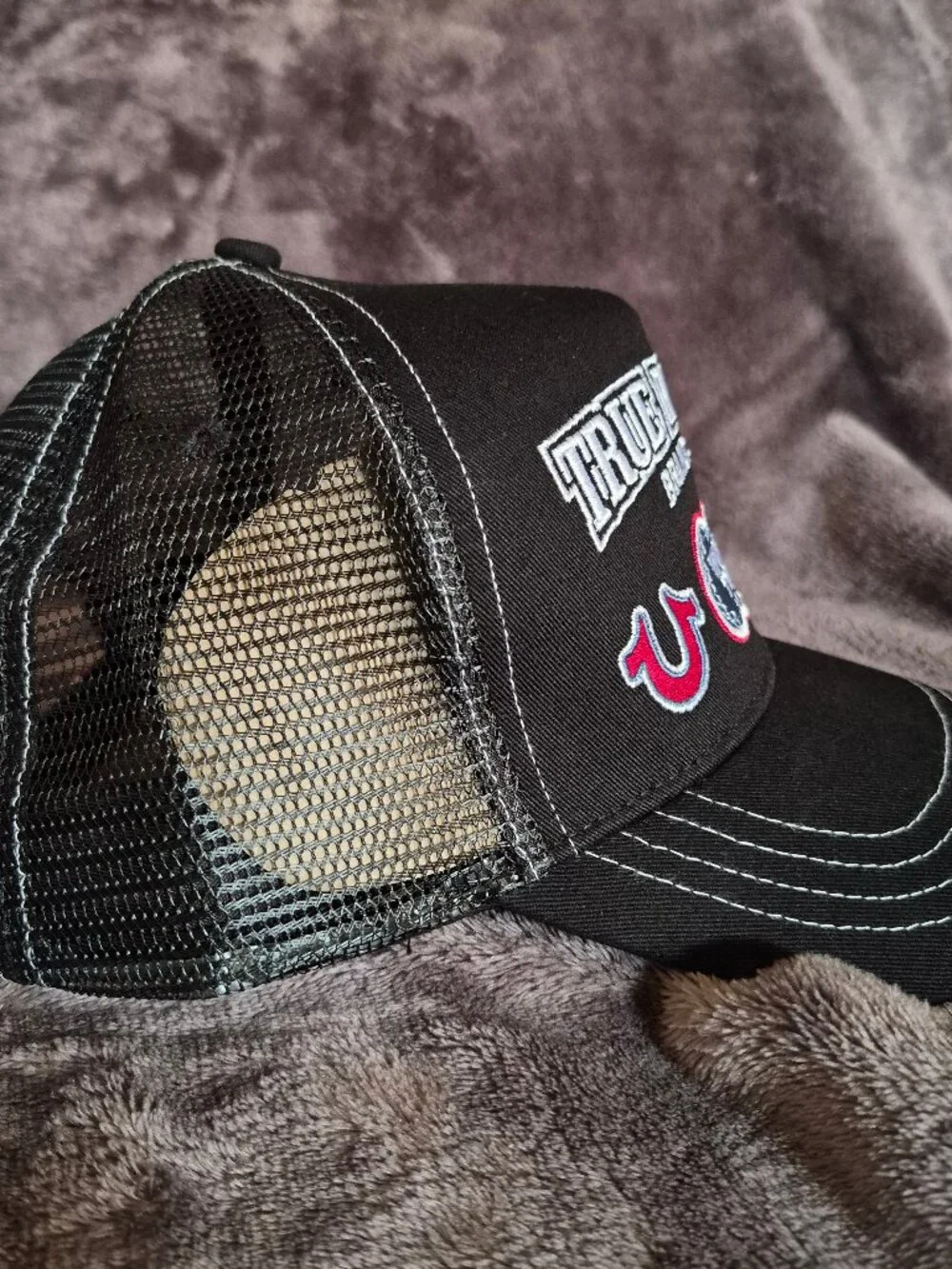 Trucker Cap True Religion World Tour 02 Stitched Trucker Cap Jet Black